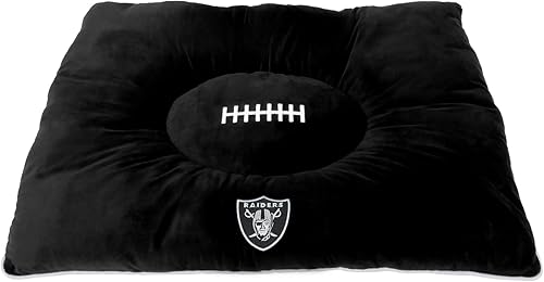 Miniatura 14 de Pets First Cama para mascotas de la NFL – Cama de almohada de felpa suave y acogedora de los Pittsburgh Steelers – Cama de fútbol para perros.