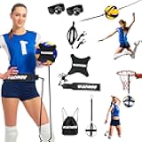 Upgraded Volleyball Training Equipment Aid, Premium Solo Practice Trainer for Serving, Setting, Spiking & Arm Swing, Perfect volleyaball Trainer kit for Beginners & Pro, Perfect Volleyball Gift.