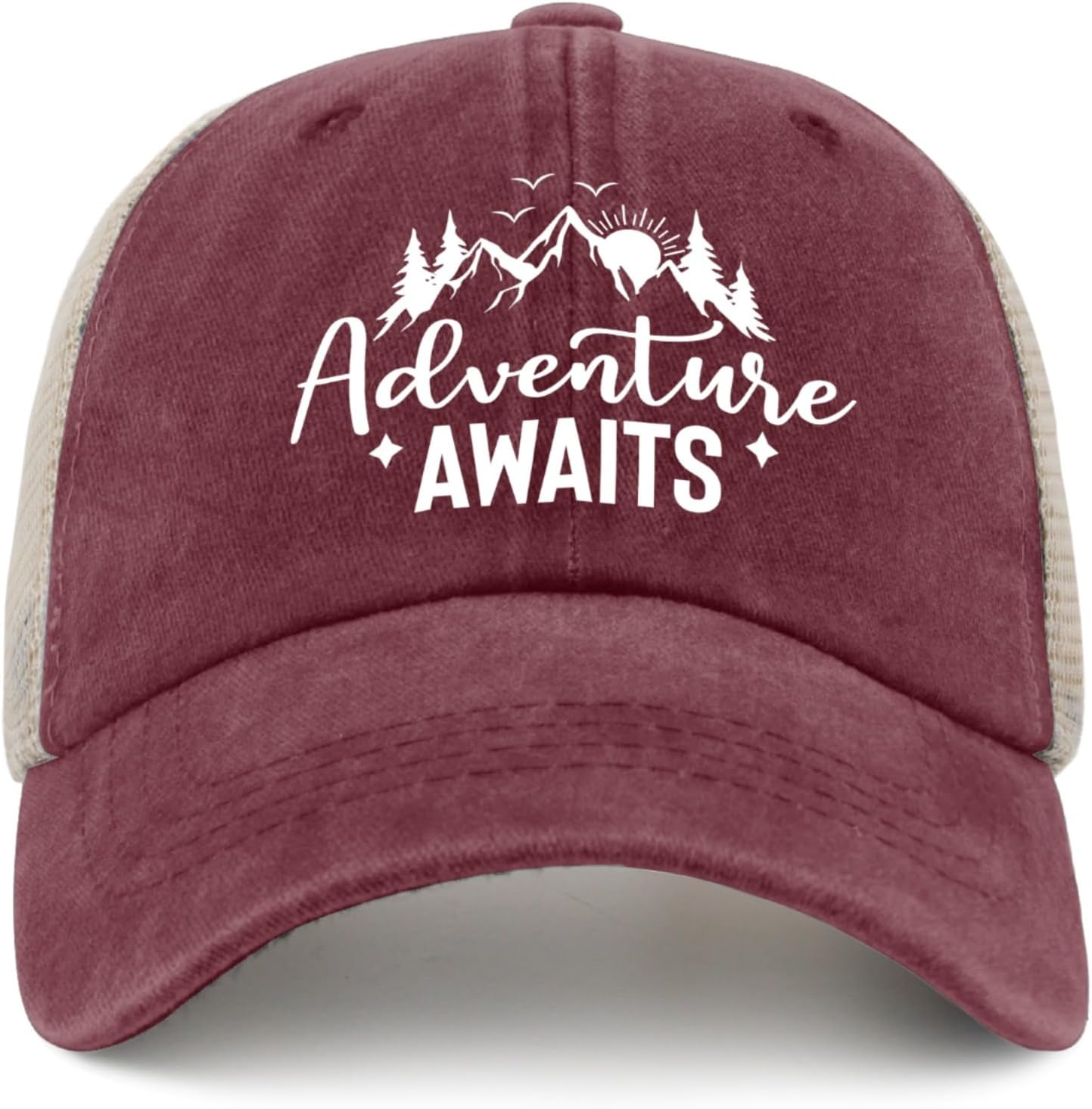 Georgeston Adventure Awaits Hat Trucker Hat Men Funny Baseball Hat Funny Birthday Gifts