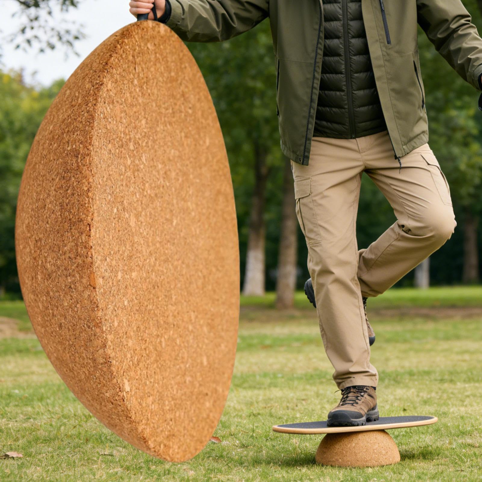 Balanceboard aus Holz für Kinder - Stabilitätstraining Rutschfest aus Holz, Für Fußtrainer-Übungen | Für Frauen Fitnesstraining Rehabilitation Physiotherapie
