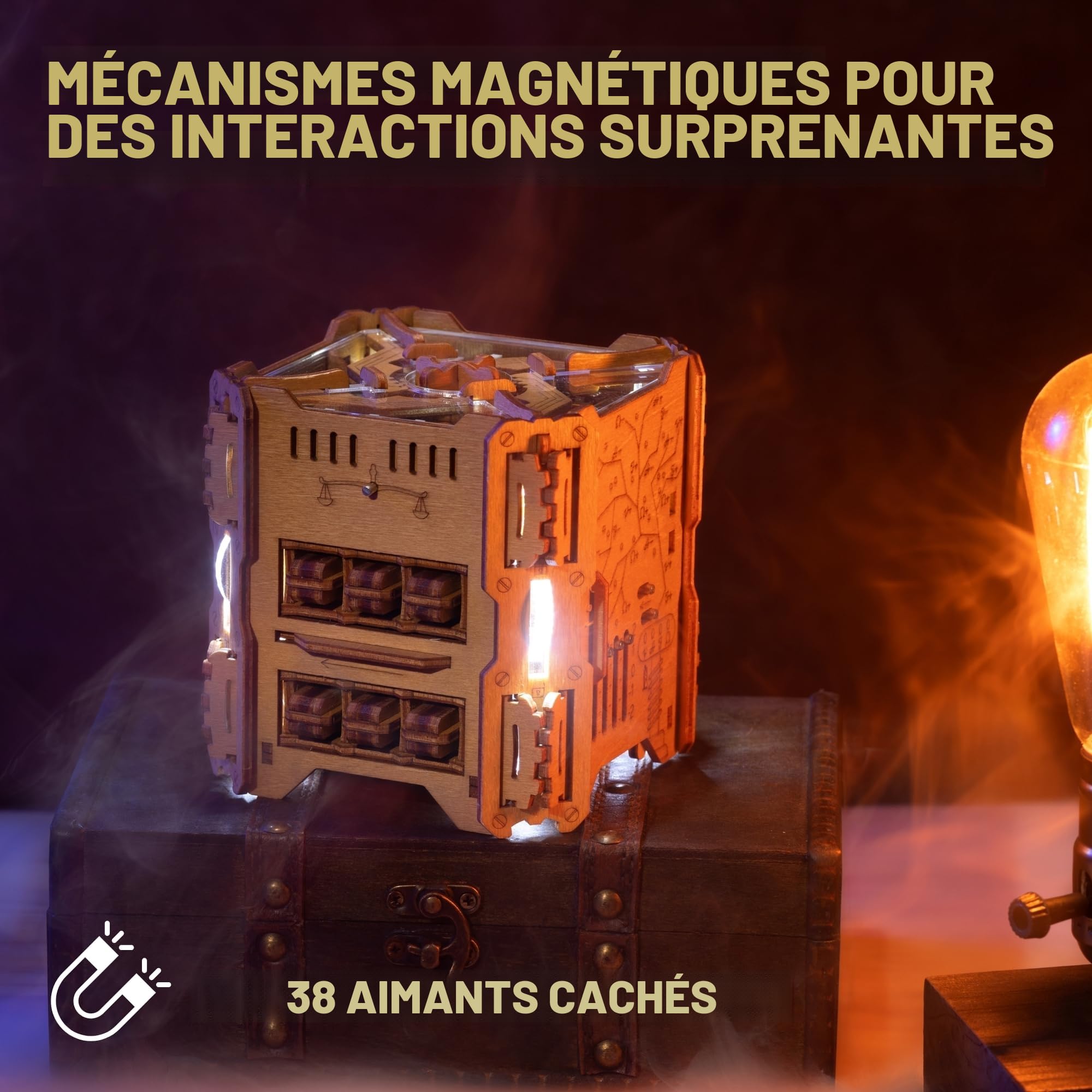Puzzle Potato Tesla Puzzle Box - Escape Room Jeu avec Puzzles électroniques - Boîte à Puzzle - Jeu de Puzzle pour Adultes - Coffret Cadeau Brainteaser