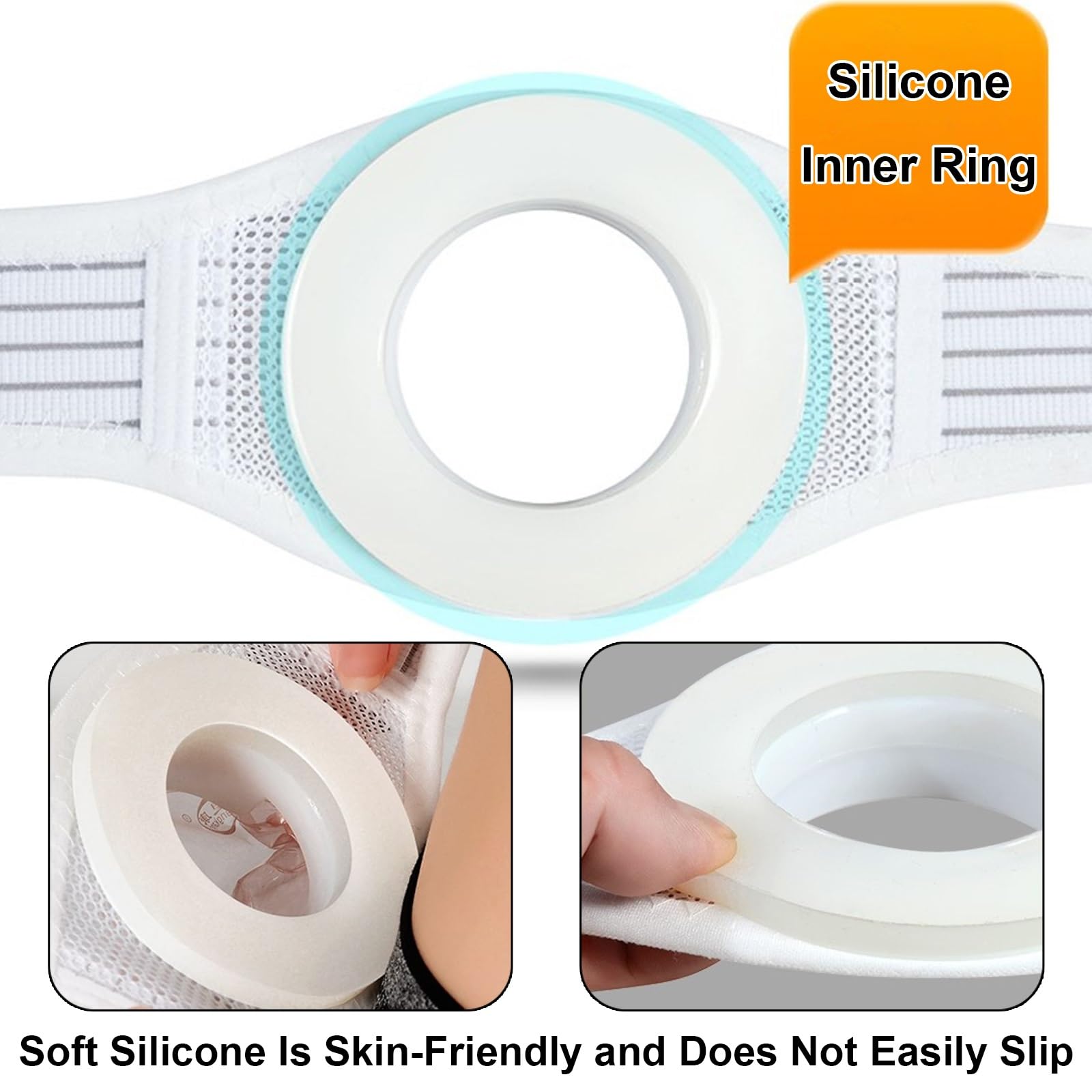 Stoma Gürtel für Männer und Frauen, Stoma Bandage, 5cm Breite, Vorbeugung von Parastomalen Hernien, Stomagürtel für Beutelhalter, Zubehör Nach Der Operation(Large)