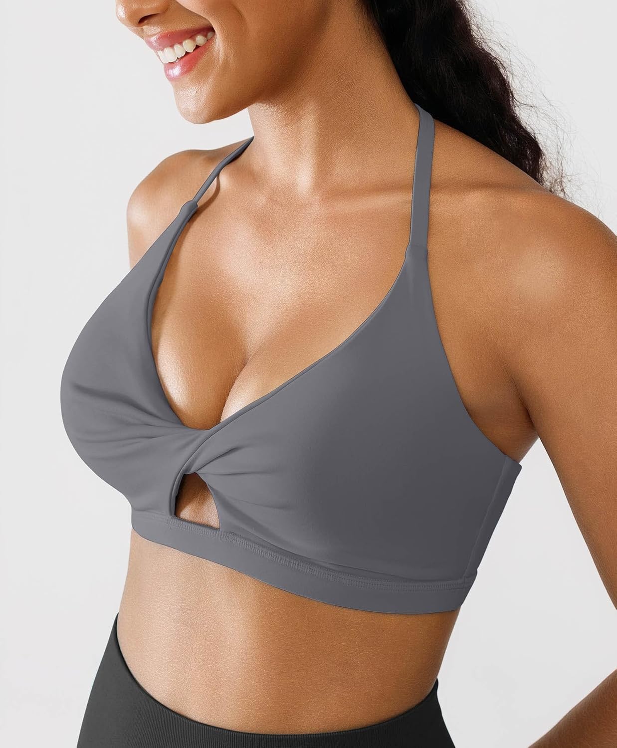 BRXL Sport Bras for Women Low Impact Adjustable Sports Bras Twist Front Workout Bra with Removable Pads