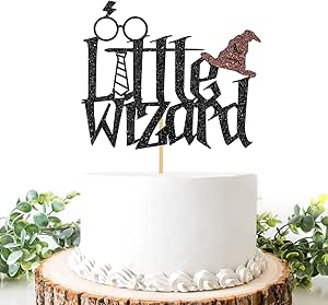 Welcome Baby Wizard Cake Topper - Magic Theme Gender Reveal Party Decor