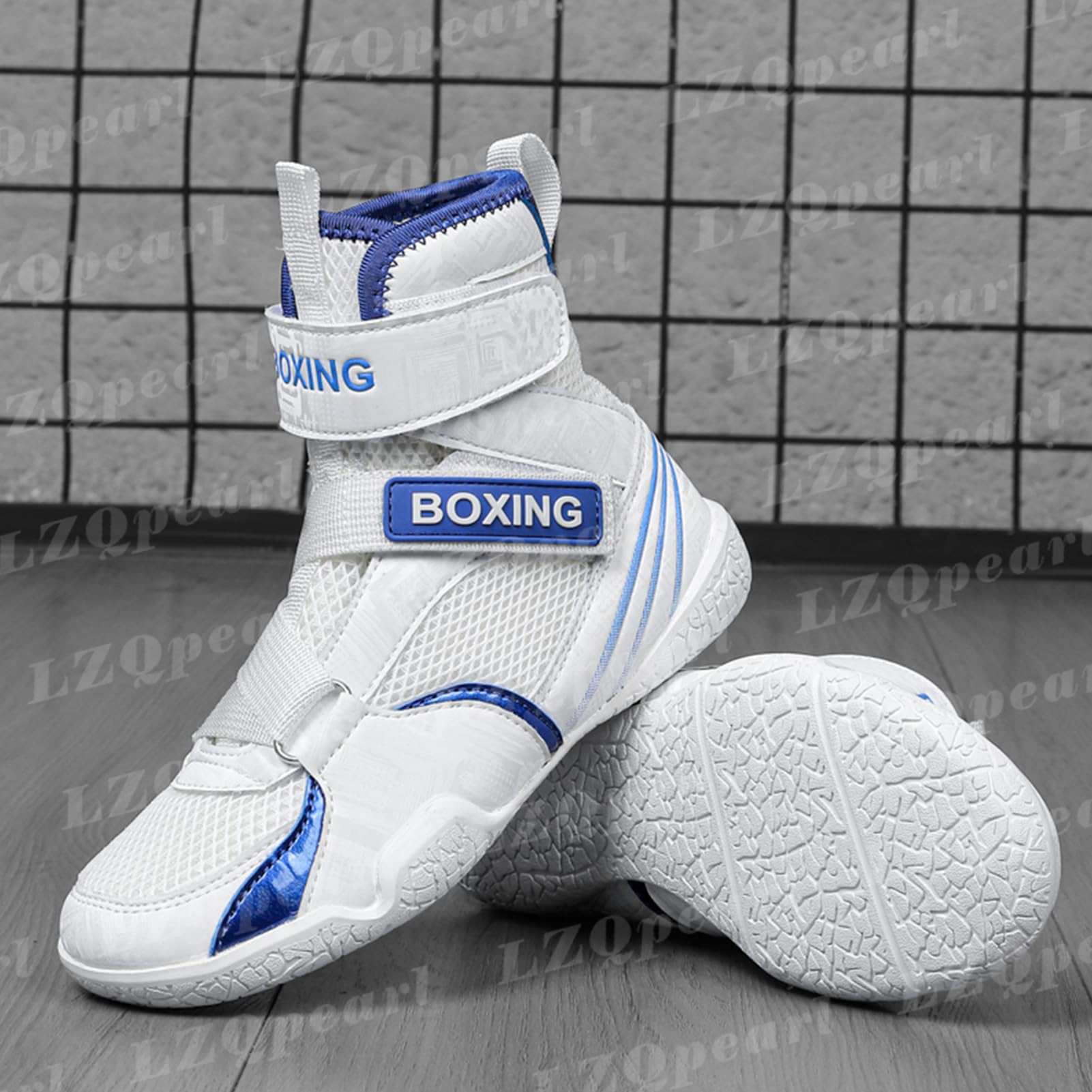 LZQpearl Kinder Boxschuhe, Unisex High-Top Pro Wrestling Stiefel, Muay Thai Kickbox Sparring Boxer Turnschuhe, Kampfsportschuh Für Jungen, Mädchen, Kinder, Jugendliche