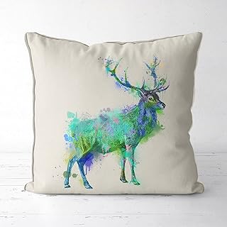 Housse de coussin moderne en forme de cerf - Décoration de cabine - Motif cerf - 45,7 cm