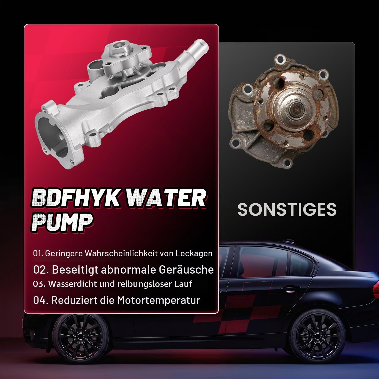 BDFHYK Motorkühlwasserpumpe Hohe Qualität Wasserpumpe Kühlwasserpumpe Für Astra J Corsa D Corsa E Insignia A Sports Tourer Meriva B Mokka X Zafira C Tourer Adam Aveo T300 Cruze Orlando Trax 1.2 1.4