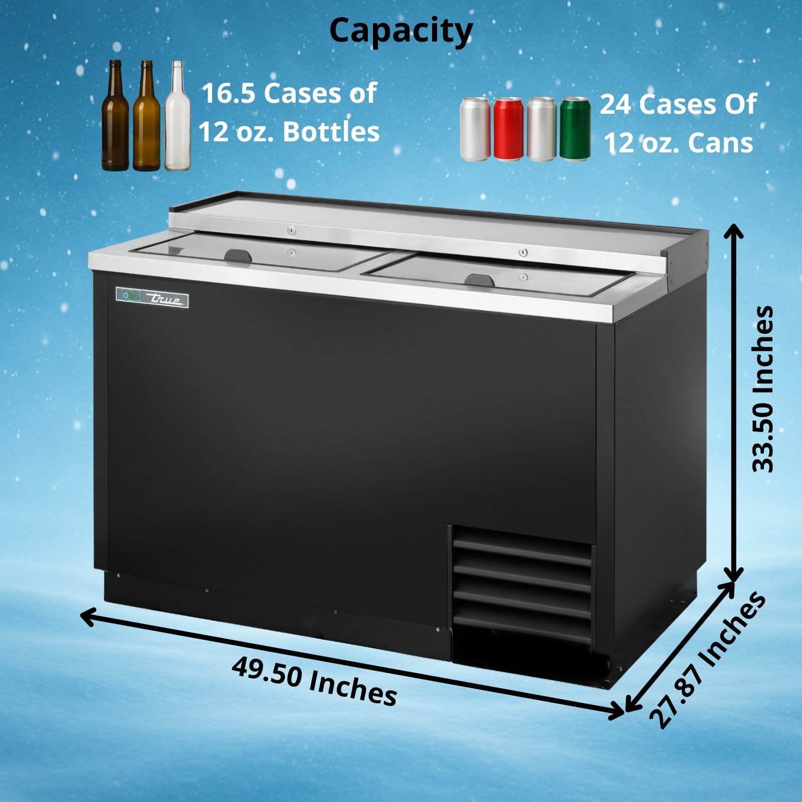 Amazon.com: True TD-50-18 Deep Well Horizontal Bottle Cooler