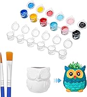 Vista 4 de 20 tiras de 120 macetas, tiras de pintura vacías con tapa, mini recipientes de almacenamiento transparentes y 40 pinceles de pintura, suministros