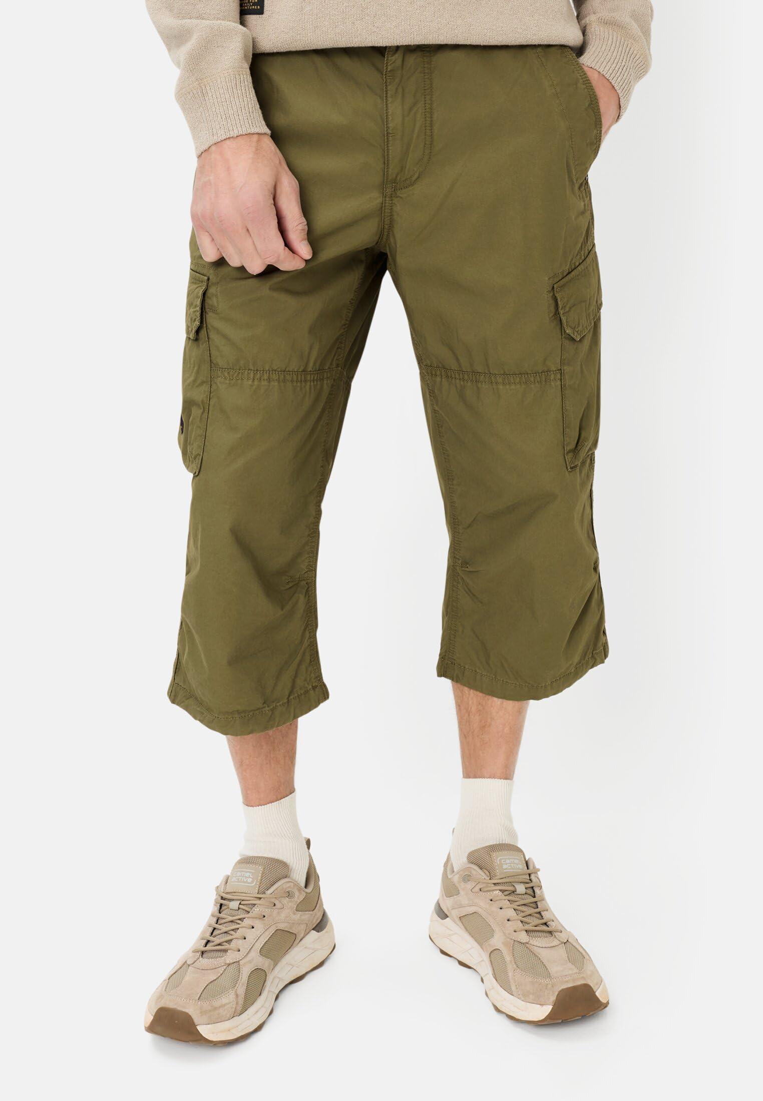camel active Herren Cargo Shorts | Shorts mit praktischen Cargotaschen aus reiner Baumwolle im Regular Fit, strapazierfähig und pflegeleicht