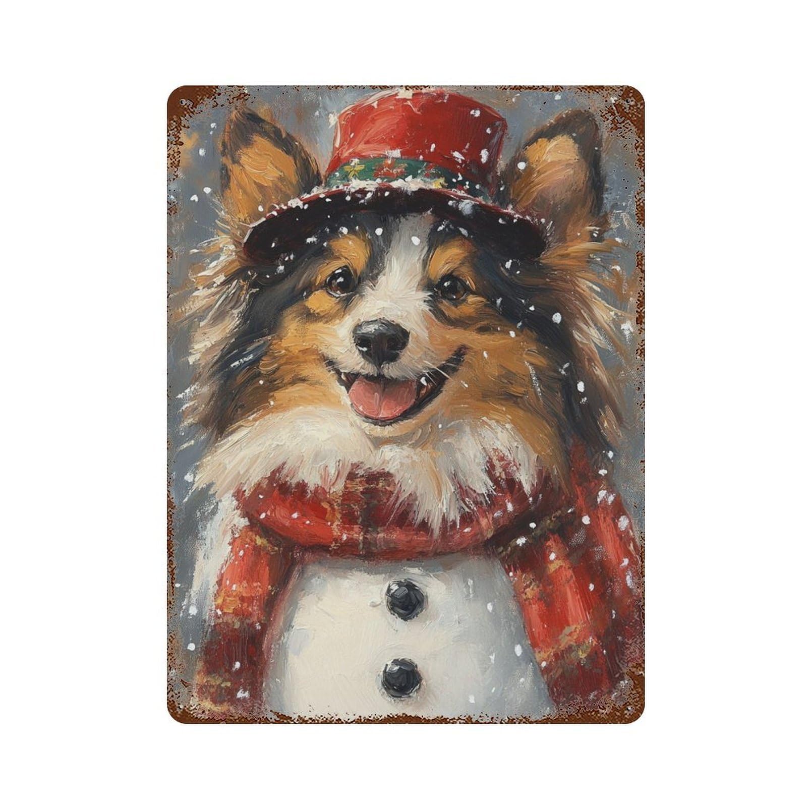 Winter Wonderland Pup-1 Retro Metal Sign 15.7"x11.8", for Bistro, Counter And Cafe Decor, Rustic Home Decor