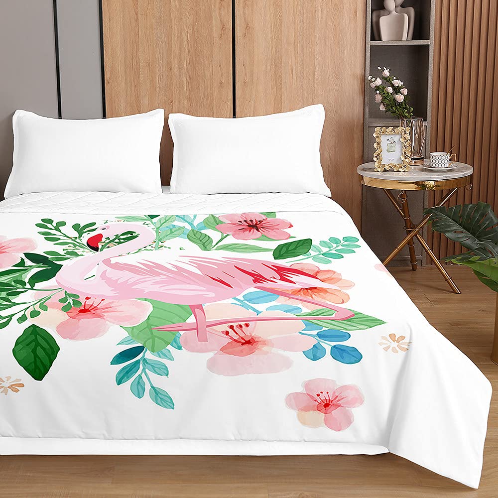 Couette de climatisation fleur rose pour des nuits d'été fraîches