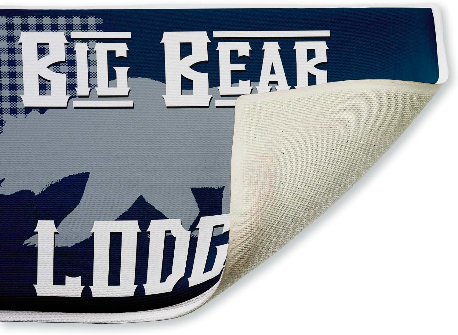 Stupell Industries Big Bear Lodge Plush Bathroom Mat & Bath Rug, Soft Quick-Dry Non-Slip Bathroom Rug with Recycled Foam Cushion, Rustic Cabin Wilderness Design by Kim Allen, 18"x30"
