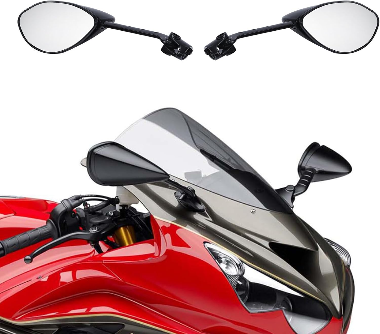 XMT-MOTO Rear View Side Mirrors Fit For Kawasaki Ninja ZX14R ZX14 ZZR1400 2006-2023 Black
