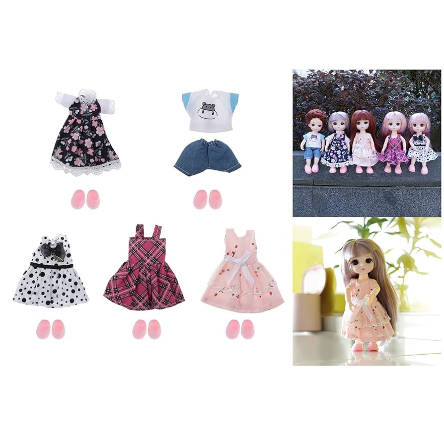 Amazon.co.jp: F Fityle 1/12 BJD服 人形服 10セット 16センチ