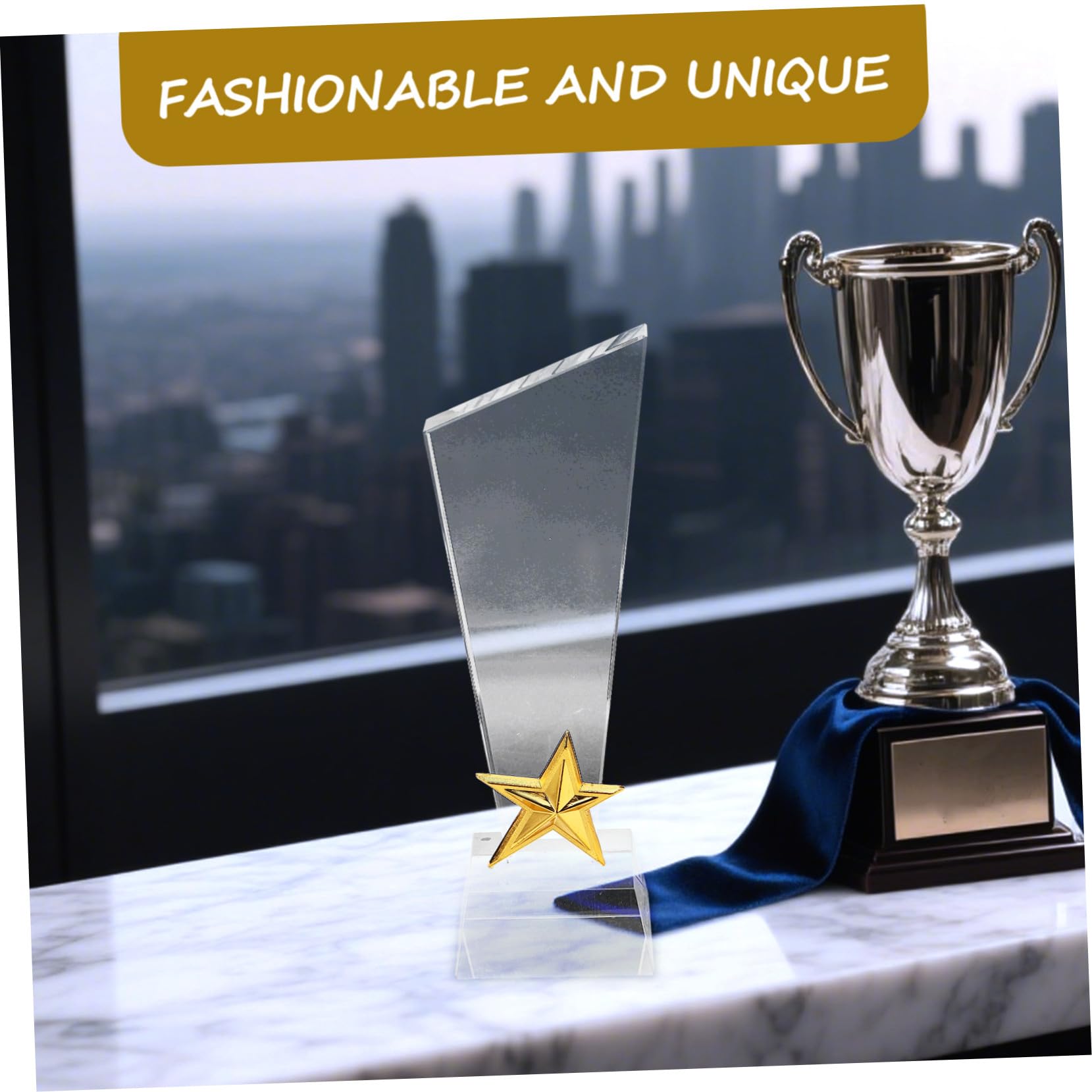 TOYANDONA Trofeo De Cristal Creativo Trofeos Estrella para Premios De Cristal Ceremonias De Graduación y Celebraciones De Logros