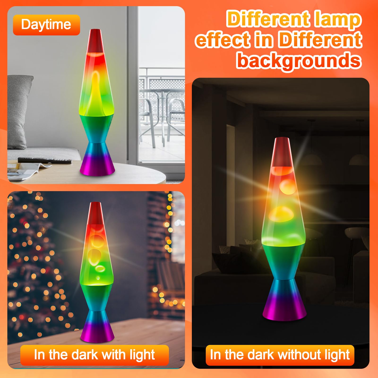 FBSPORT lampara de lavaLamp,Lámpara efecto relajante,Luces nocturnas lámparas de lavanda para la decoración del dormitorio, lámparas de oficina adolescentes y niños