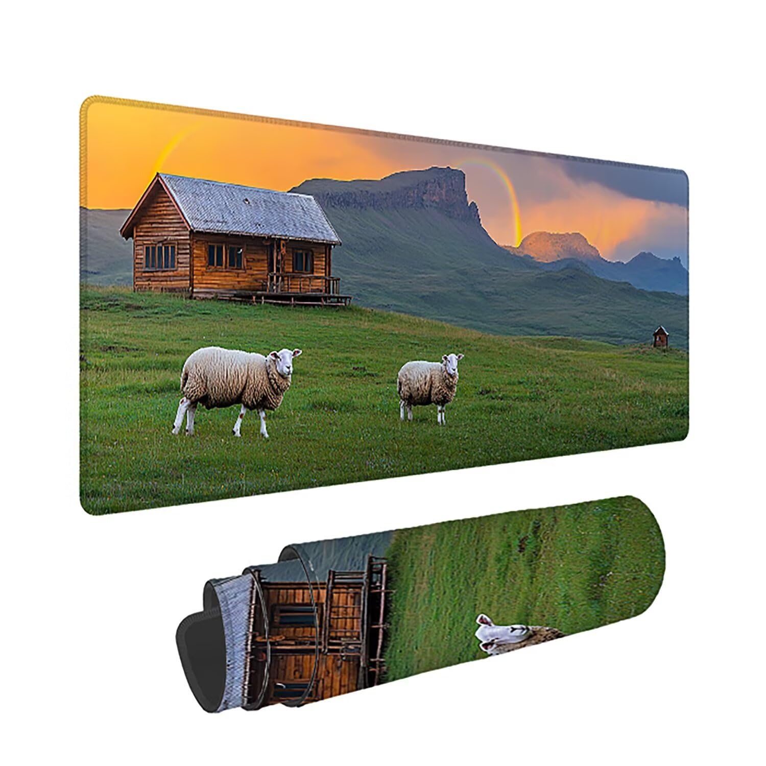 Podkładka pod mysz XXL Zwierzęta - 1400x600x3mm - Duża mata na biurko z przeszytymi krawędziami Wodoodporna antypoślizgowa do PC, przenośna poprawia precyzję i szybkość -36790