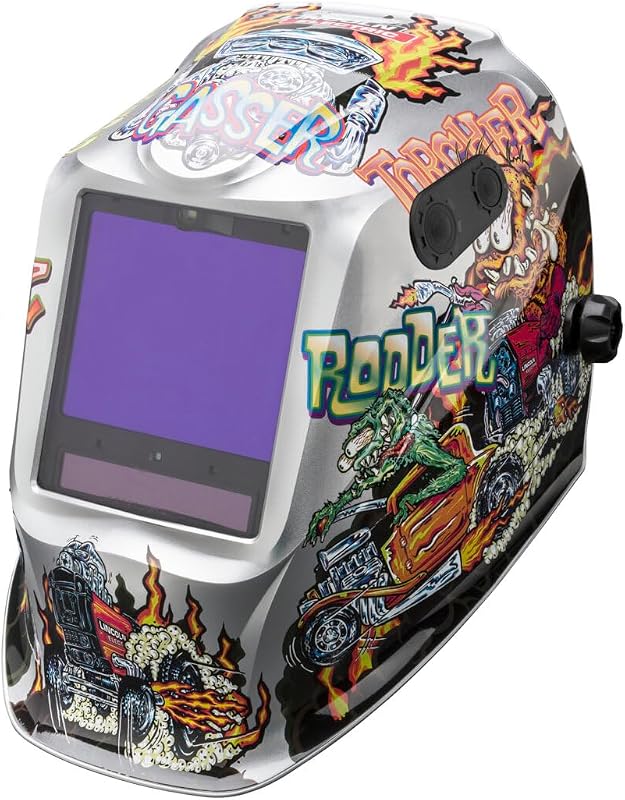 K4440-5 Viking 3350 ADV Hot Rodders Auto Darkening Welding Helmet with 4C Lens Technology and X6 Headgear
