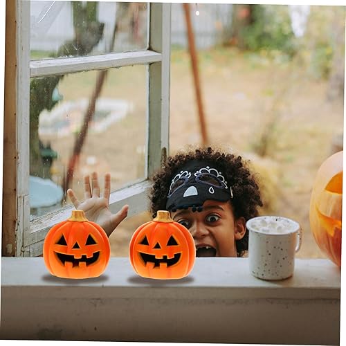 Miniatura 6 de DOITOOL 2 piezas de Halloween Jack-o-Lantern para decoración de puerta de Halloween, decoración de Halloween, decoración de faroles al aire libre,