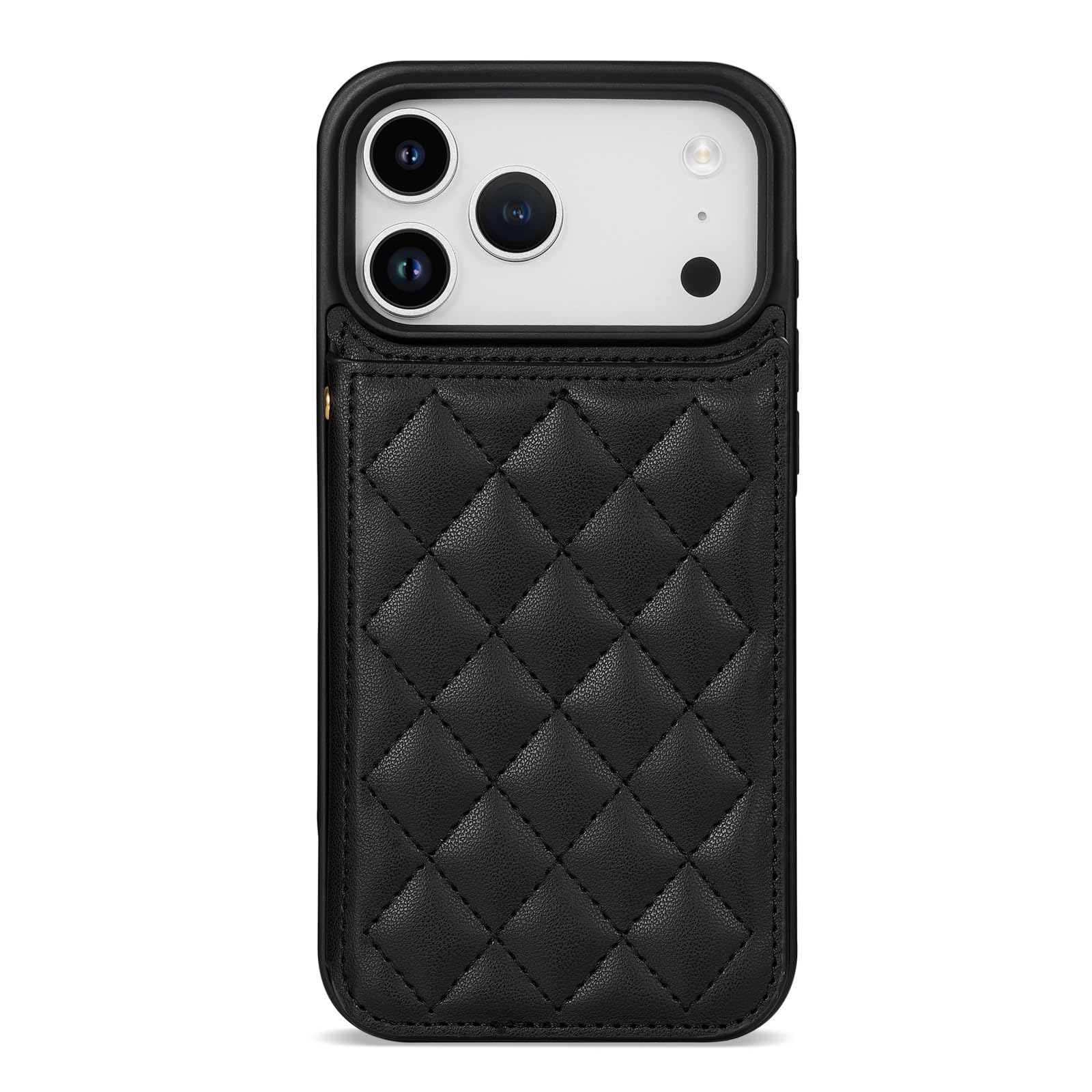 Generic Custodia compatibile con iPhone 12 (colore nero) Custodia a libro in silicone rigido con cinturino in pelle
