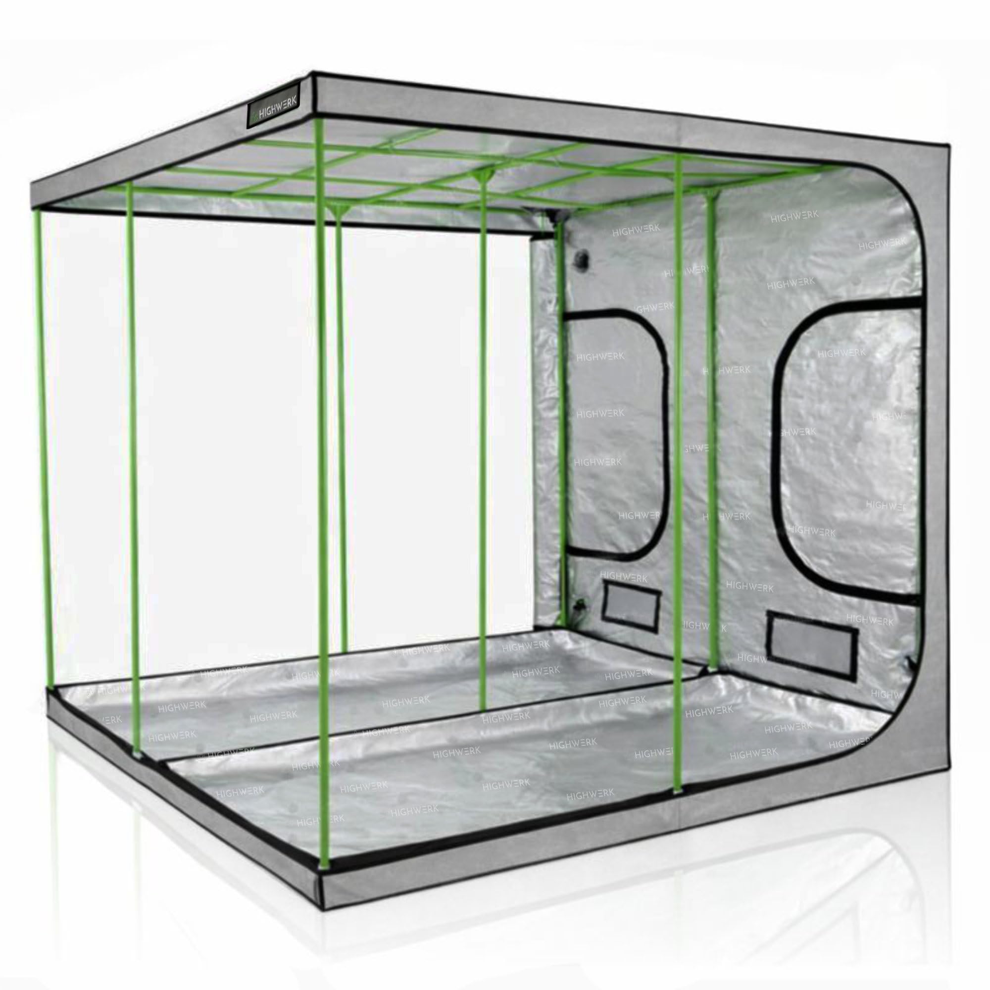 Tienda de cultivo 200 x 200 x 200 cm | cultivo casero «MyHomeGrow», gris