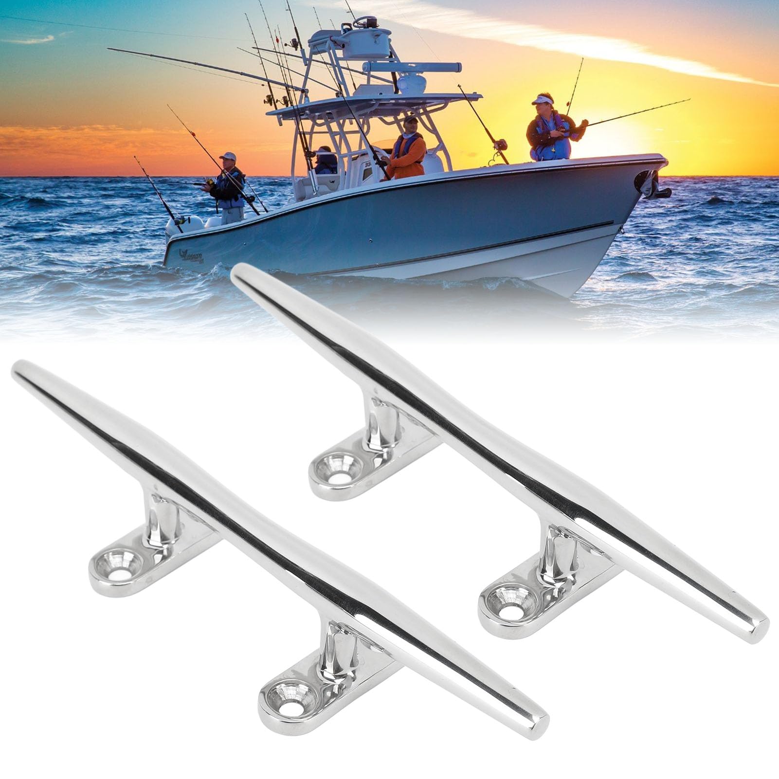 Eujgoov Bitte Marine, Bitte da Ormeggio per Barche in Acciaio Inossidabile 316 da 4 Pezzi per Yacht, Gommoni e Banchine, per Dock per Carichi Pesanti Antiruggine con Design