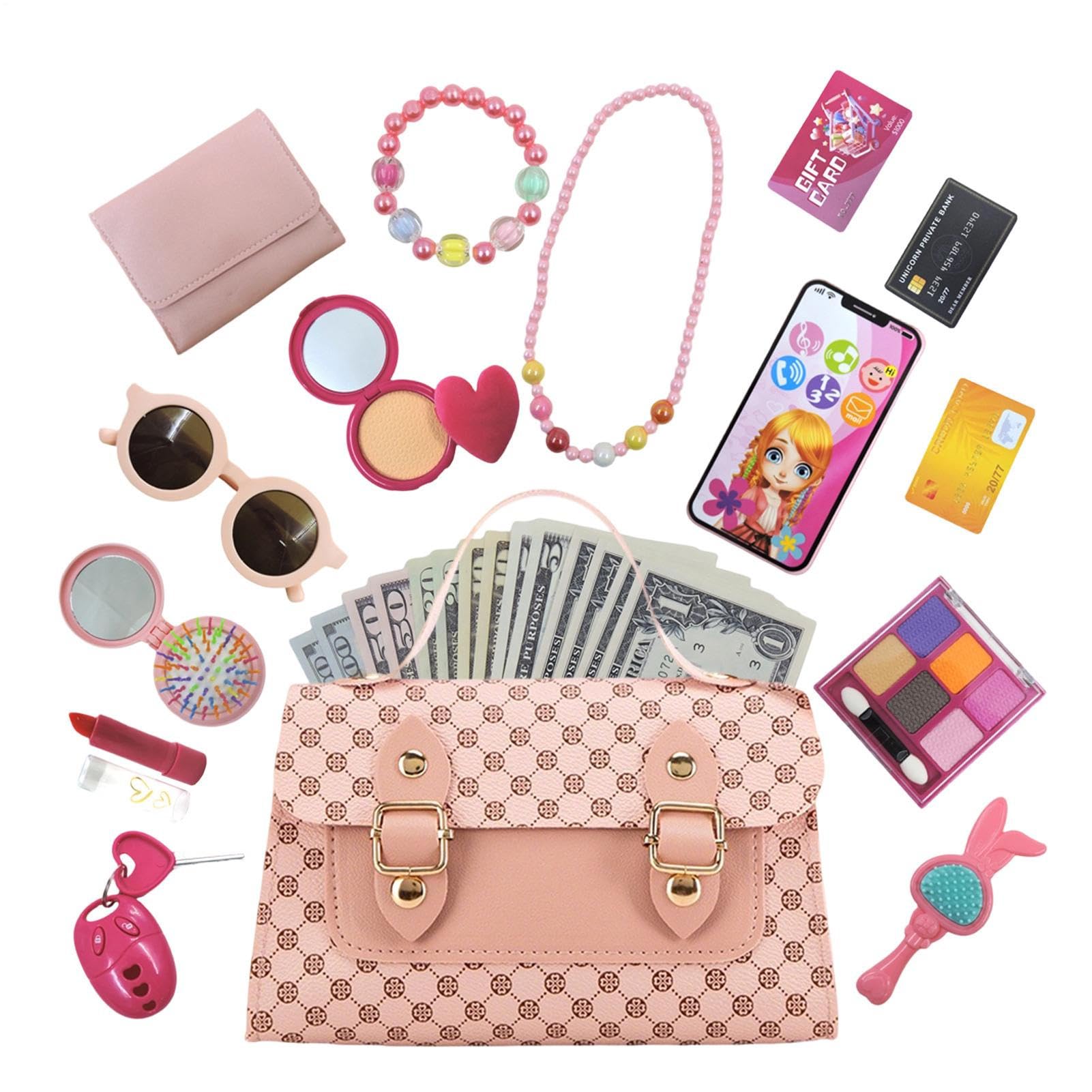 Maquillaje de juego para niña y cartera portátil de fantasía infantil 8