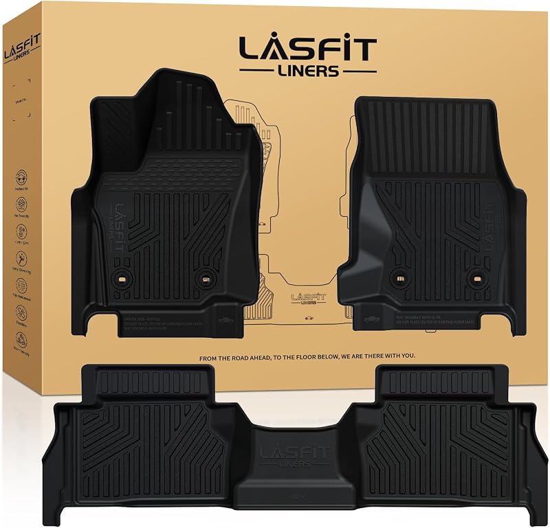 Tapetes automotivos em TPE para Toyota Tacoma Double Cab Hybrid 2024–2026, dianteiros e traseiros, LASFIT