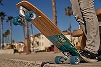 Vista 4 de Flow Surf Skates Cruiser - Cubierta de arce norteamericana de 7 capas de 32 x 10 pulgadas con chapa exótica, camión de tallado, totalmente montado
