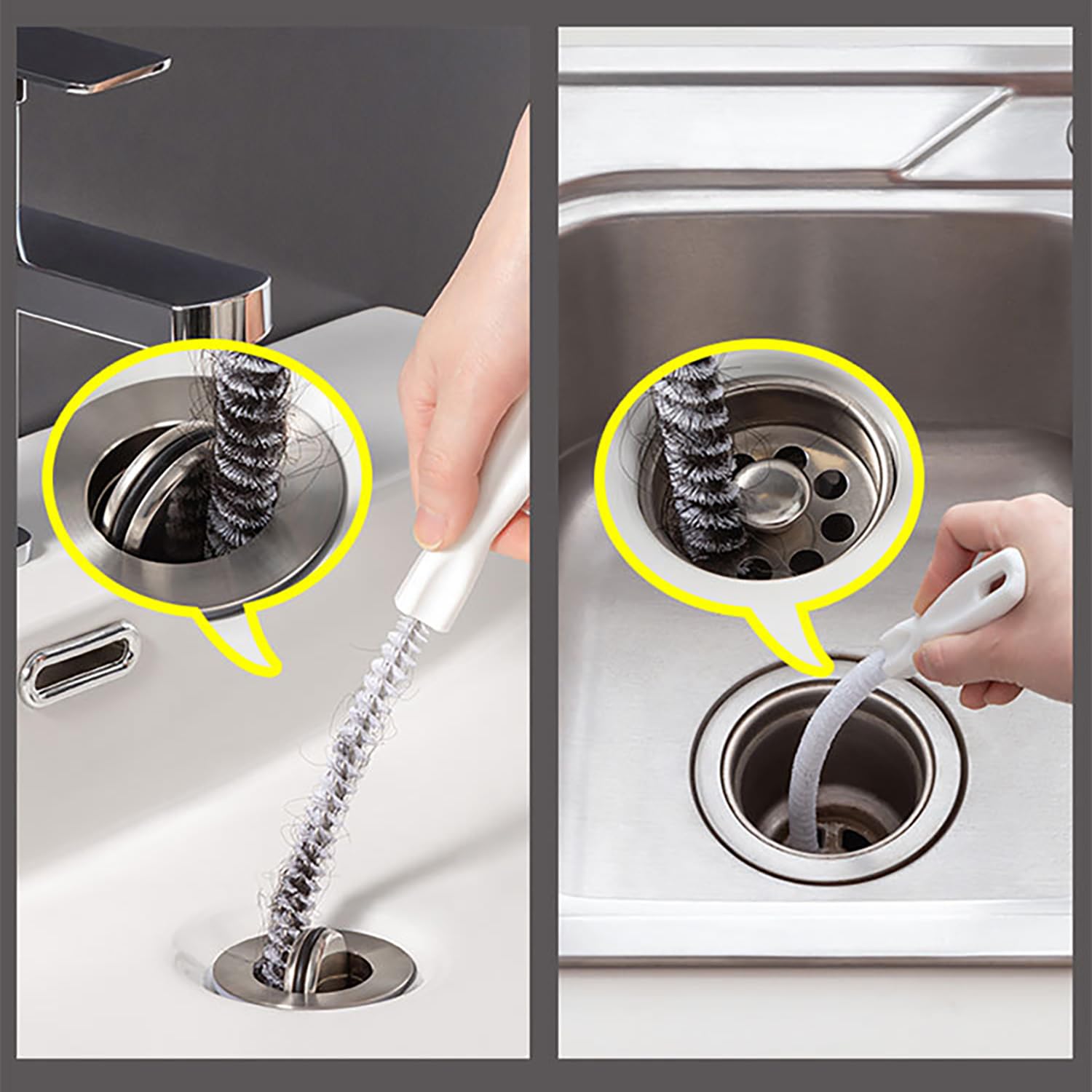 45cm Pijp Baggerborstel Badkamer Haar Riool Gootsteen Reiniging Borstel Rioolreiniger Flexibele Reiniger Verstopt Plug Gat Removal Tool