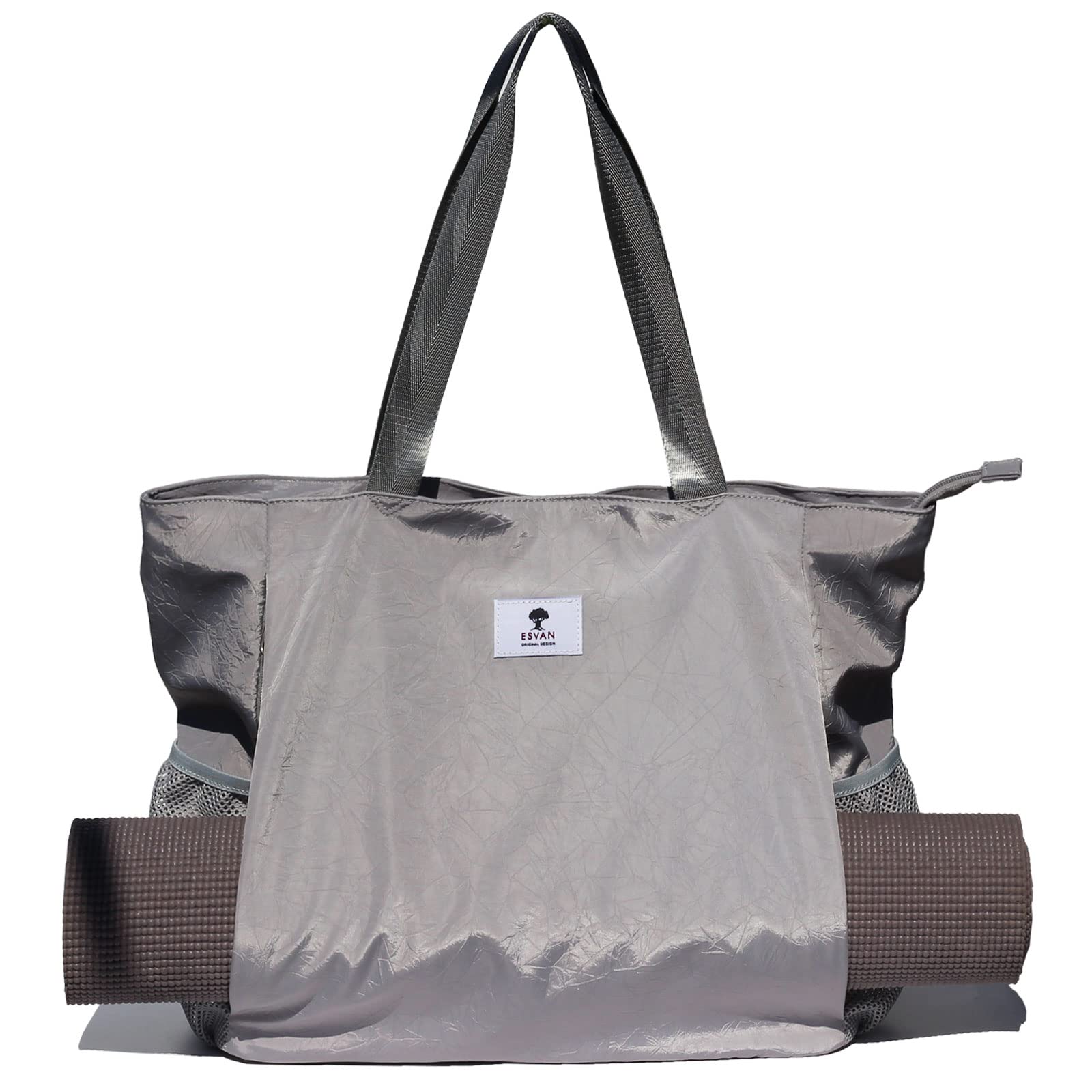 ESVAN Yoga Mat Bag Yoga Tote Carrier Shoulder Bag Carryall Tote for Office,Yoga,Pilates,Travel,Beach and Gym