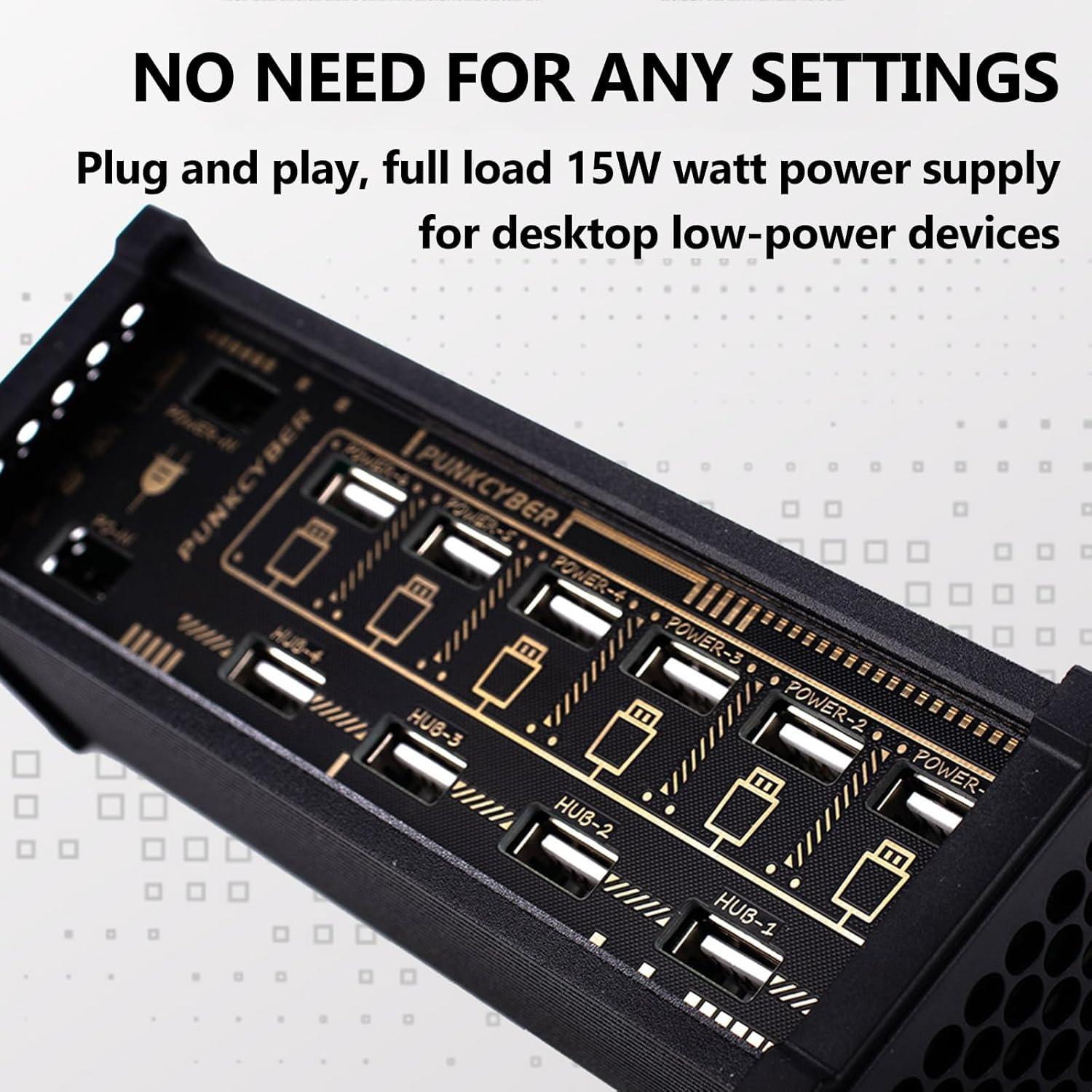 6-portowy przełącznik USB, 6-portowa stacja dokująca USB, inteligentne sterowanie głosem, transmisja danych, zestaw stołu w stylu retro, cyberpunk USB 2.0, do telefonów, tabletów i gadżetów