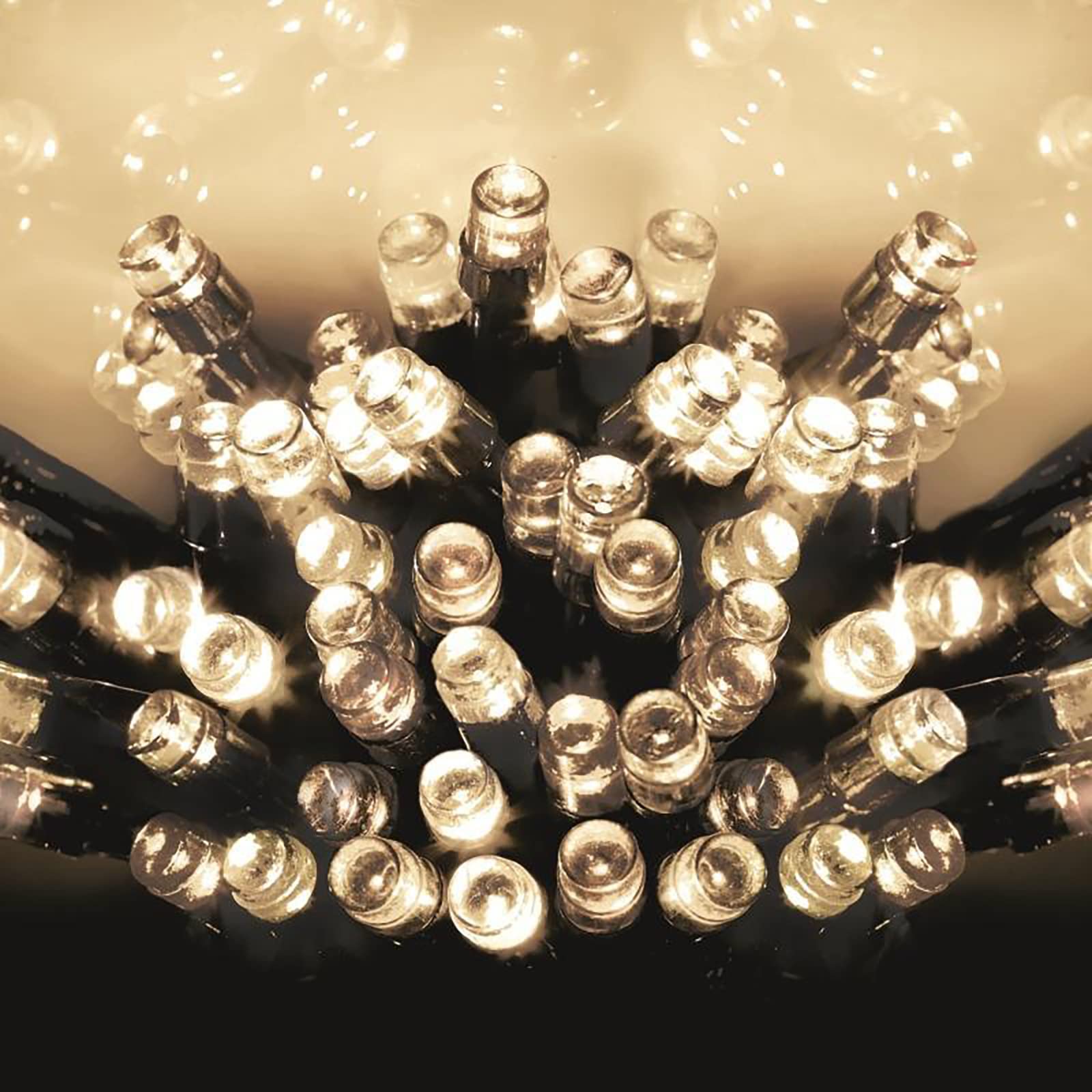 Simpa® Multi-Action Outdoor Waterproof Battery Operated Timer LED String Fairy Lights (200 Warm White LEDs) for Shrubs, Parties, BBQs & Outdoor Events