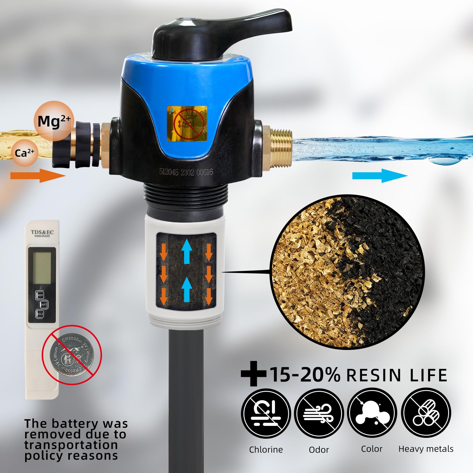 Filterelated Sistema de agua sin manchas para lavado de automóviles, sistema de agua desionizada, sistema de filtro de agua DI de resina de 10 litros con prefiltro y derivación integrados, sistema de