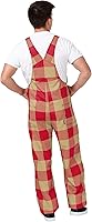 Vista 2 de FOCO NFL mens Nfl Team Logo Plaid Bib Overalls