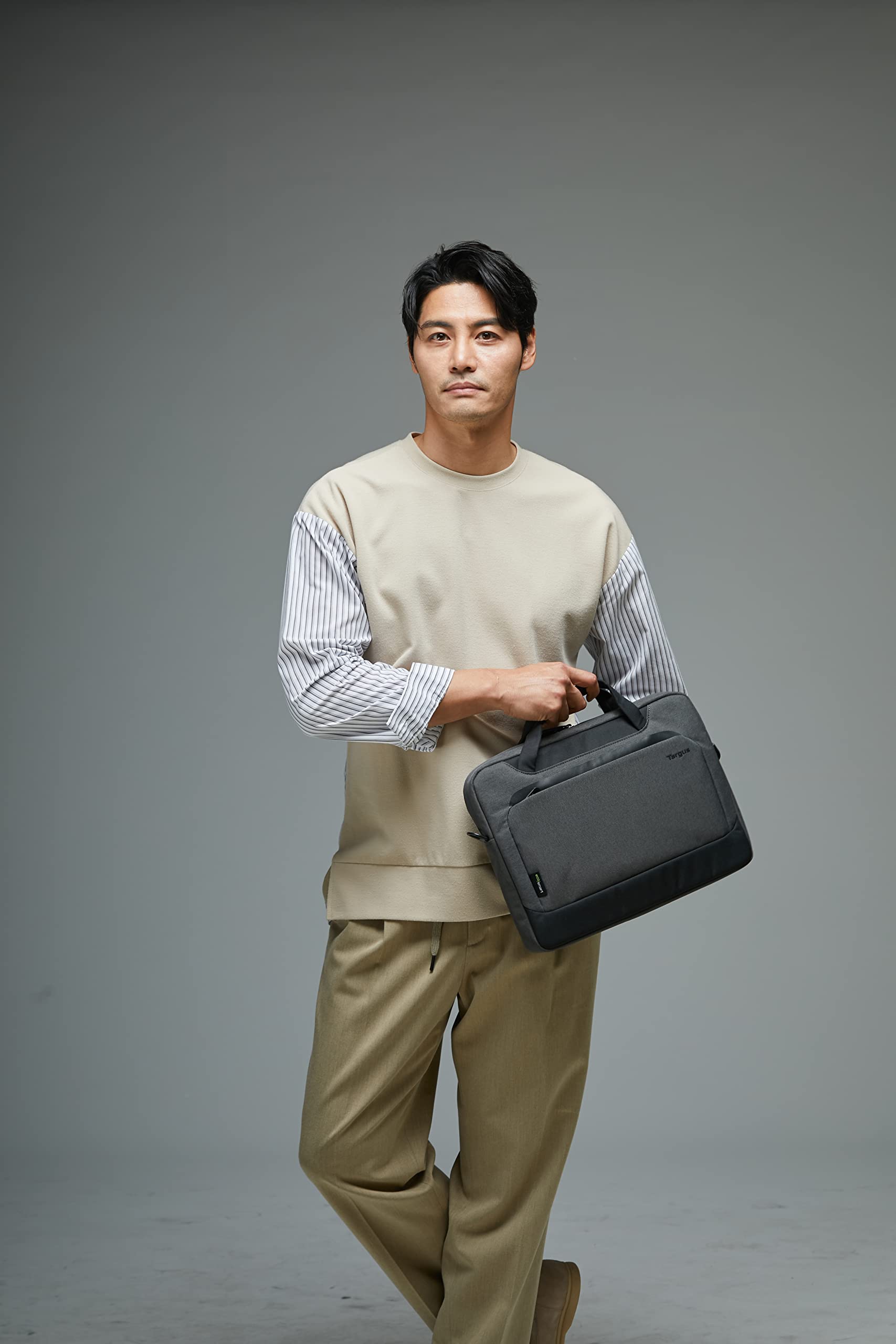 Targus Cypress Slimcase with EcoSmart Designed for Business Traveler and School fit up to 15.6-Inch Laptop/Notebook, Light Gray (TBS92602GL)