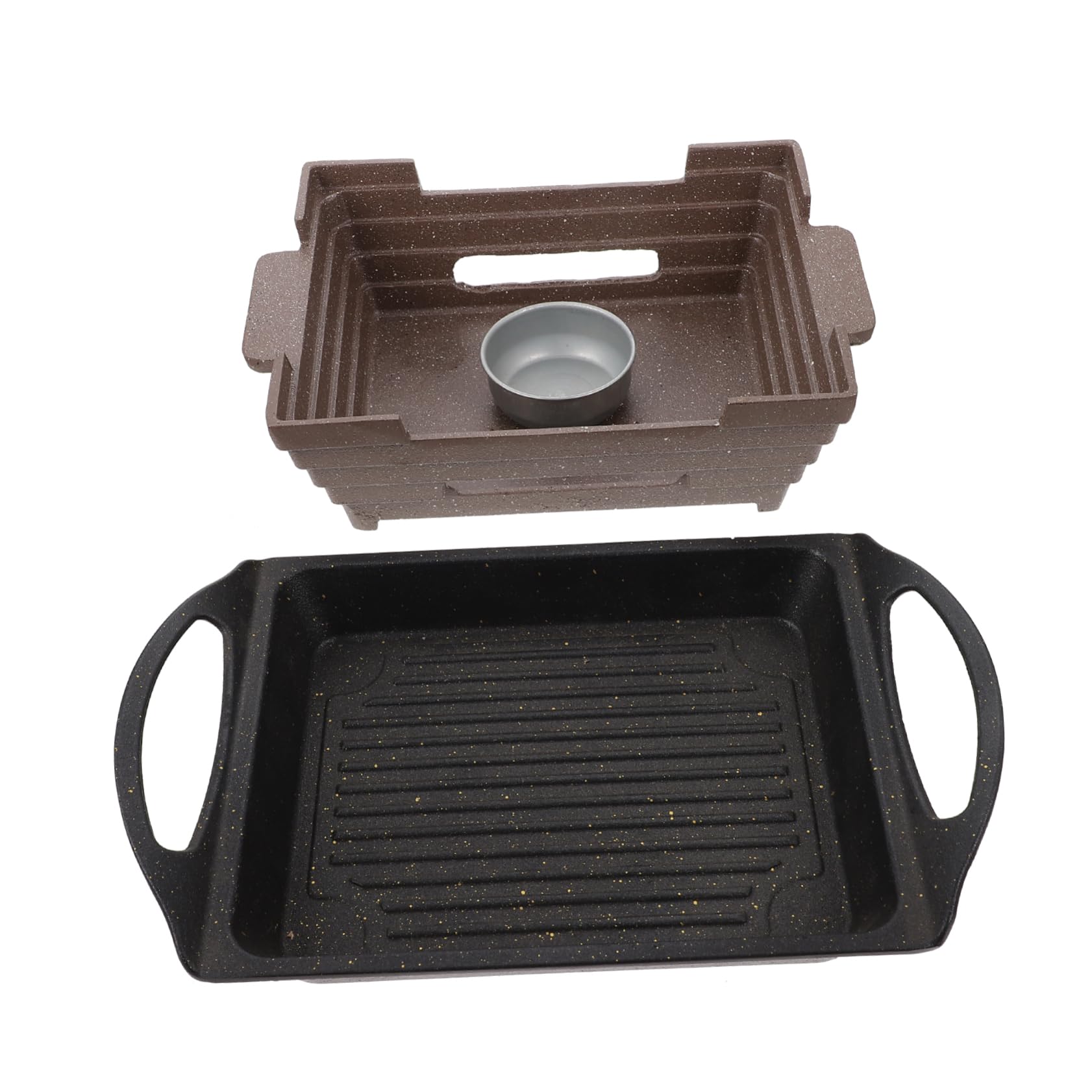 COLLBATH 1Pc Aluminium Alloy Grilled Fish Stove Portable Bbq Supply for Camping Outdoor and Indoor Use Easy to Clean and Grilled Fish Stove