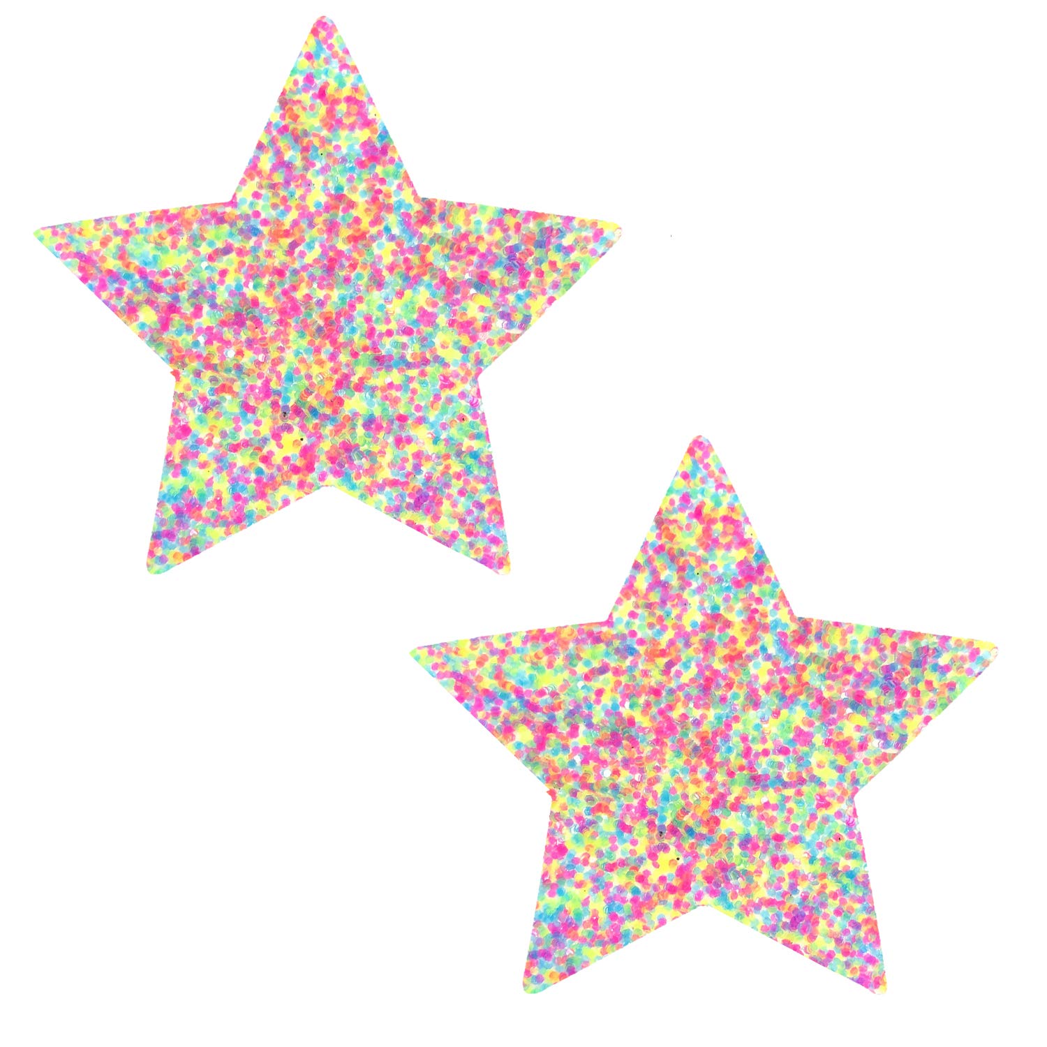Neva Nude Iridescent Crystal Beamz Nipztix Pasties Nipple Covers for Festivals, Raves, Lingerie and More, Made in USA