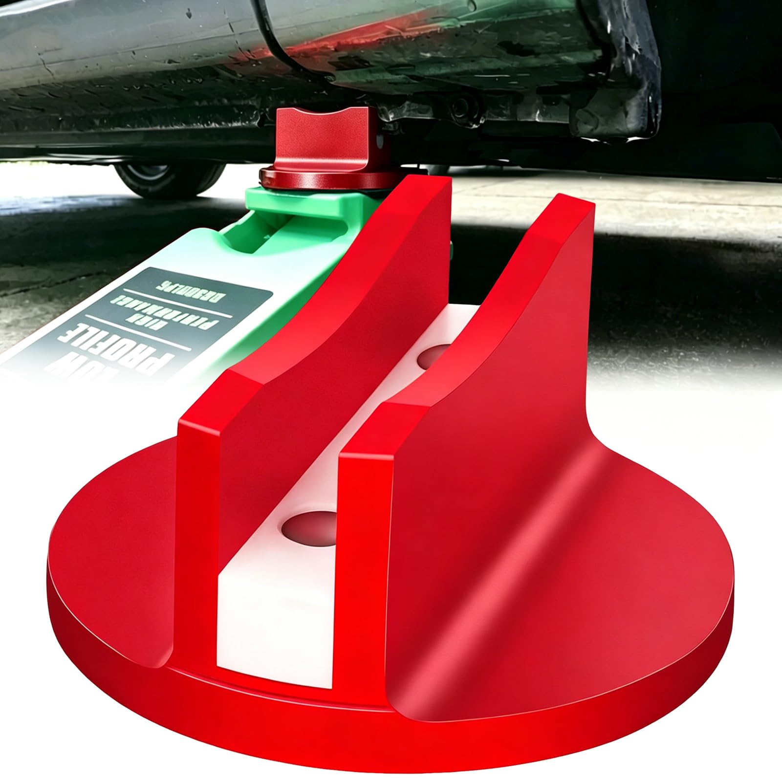 Uniwersalna aluminiowa rowkowana podkładka magnetyczna do podnośnika zaciskowego do spawania szczelinowa podkładka do podnośnika adapter 2 tonowy podnośnik podłogowy kompatybilny z większością