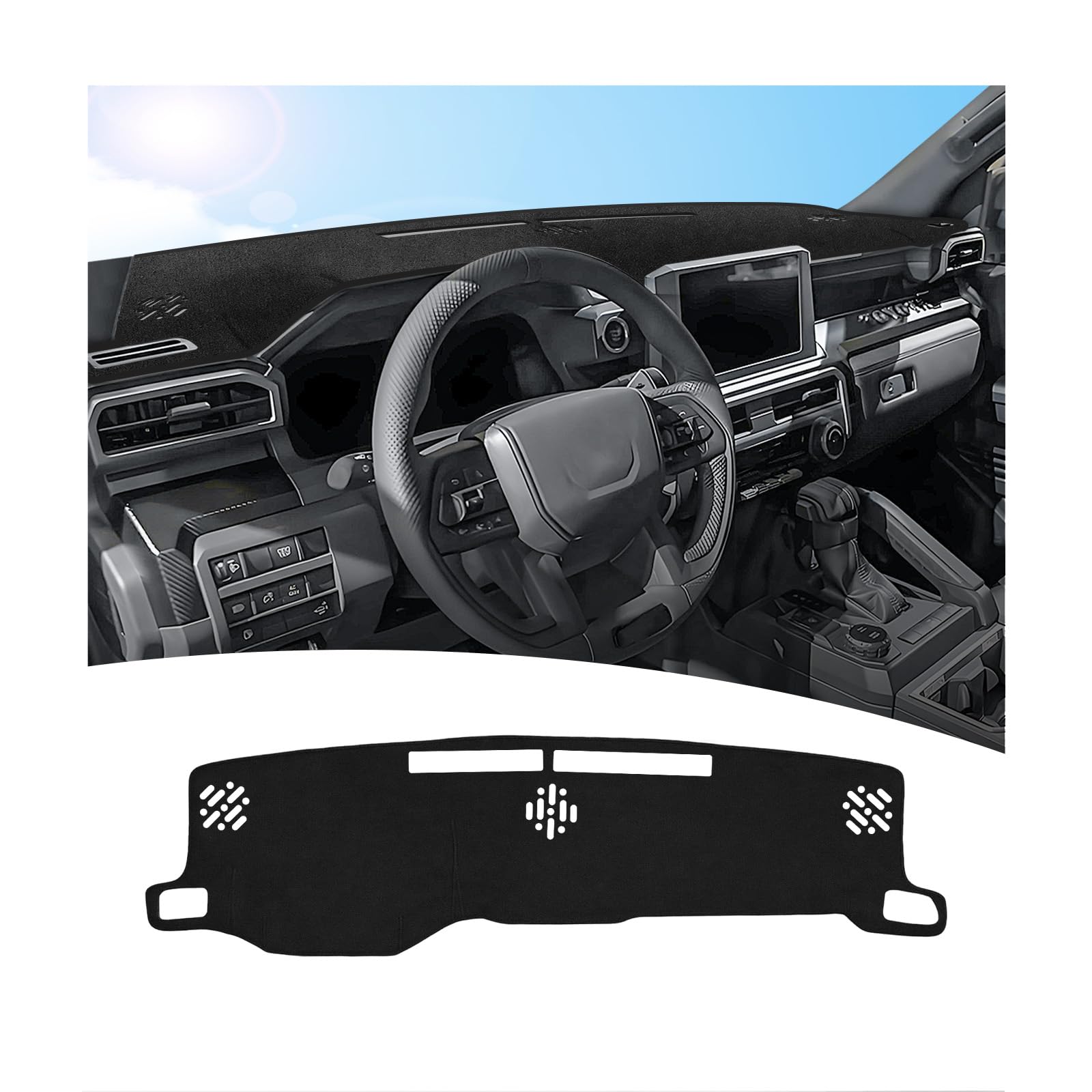 MASHA Dashboard Cover for Tesla Model 3/Y, Flannel Dashboard Pad Dash Mat Compatible with Tesla Model Y Model 3 2017-2021 2022 2023 Dashboard Decorative Interior Auto Accessories — Amazon image 10