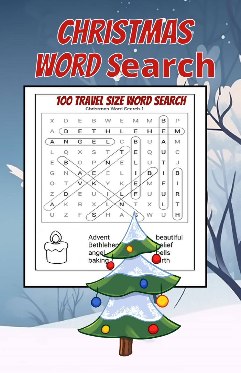 Christmas Cheer: A pocket size word search puzzle book: 40 Christmas theme puzzles for hours of fun.