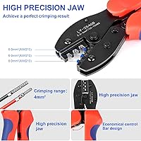 Vista 4 de Kit de conectores de panel solar de 20 pares con herramienta engarzadora, juego de conectores profesionales que incluye alicates de prensado, 2
