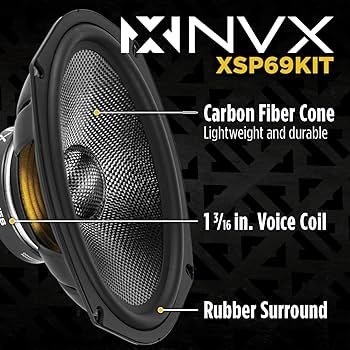 Amazon.com: NVX® XSP69KIT 6x9 Car Speakers, 600W Max, 300W RMS, 2