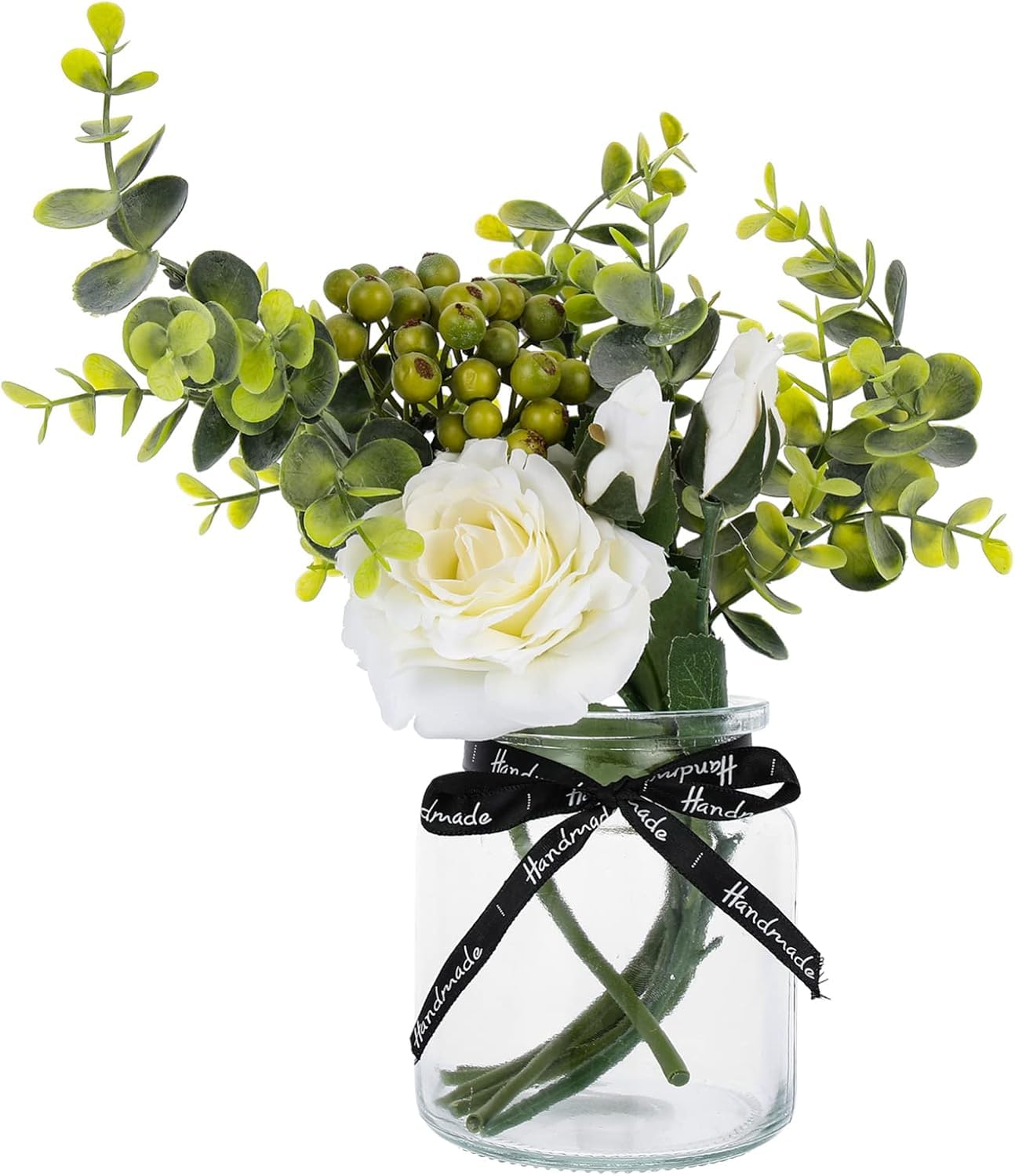 YATUOPNG Artificial Plant In Pot-Artificial Plants Faux Flowers In Rose In Vase Flower In Arrangement In Floral Decor Coffee Tab