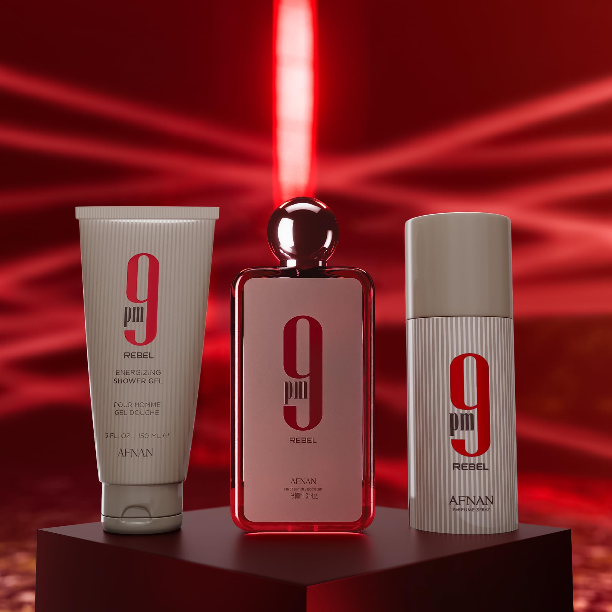 Amazon.com : Afnan 9 PM Rebel Unisex Luxury Perfume Gift Set – Eau