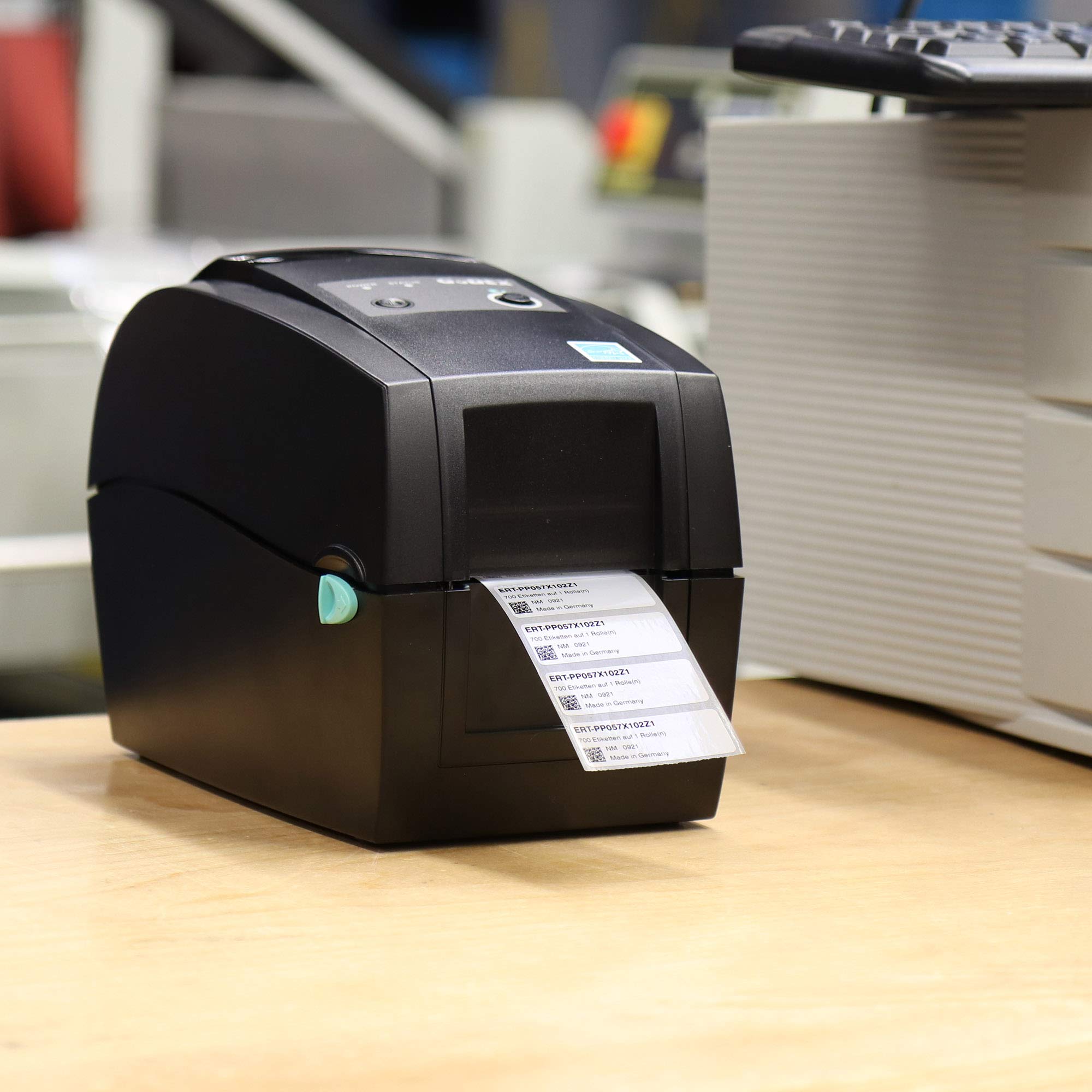Produktbild von Vhbw 3x Thermotransfer-Band Kompatibel Mit Valentin Desco 106 Drucker Etikettendrucker Wischfest 40 Mm X 300 M Wachs Harz Schwarz 82843401
