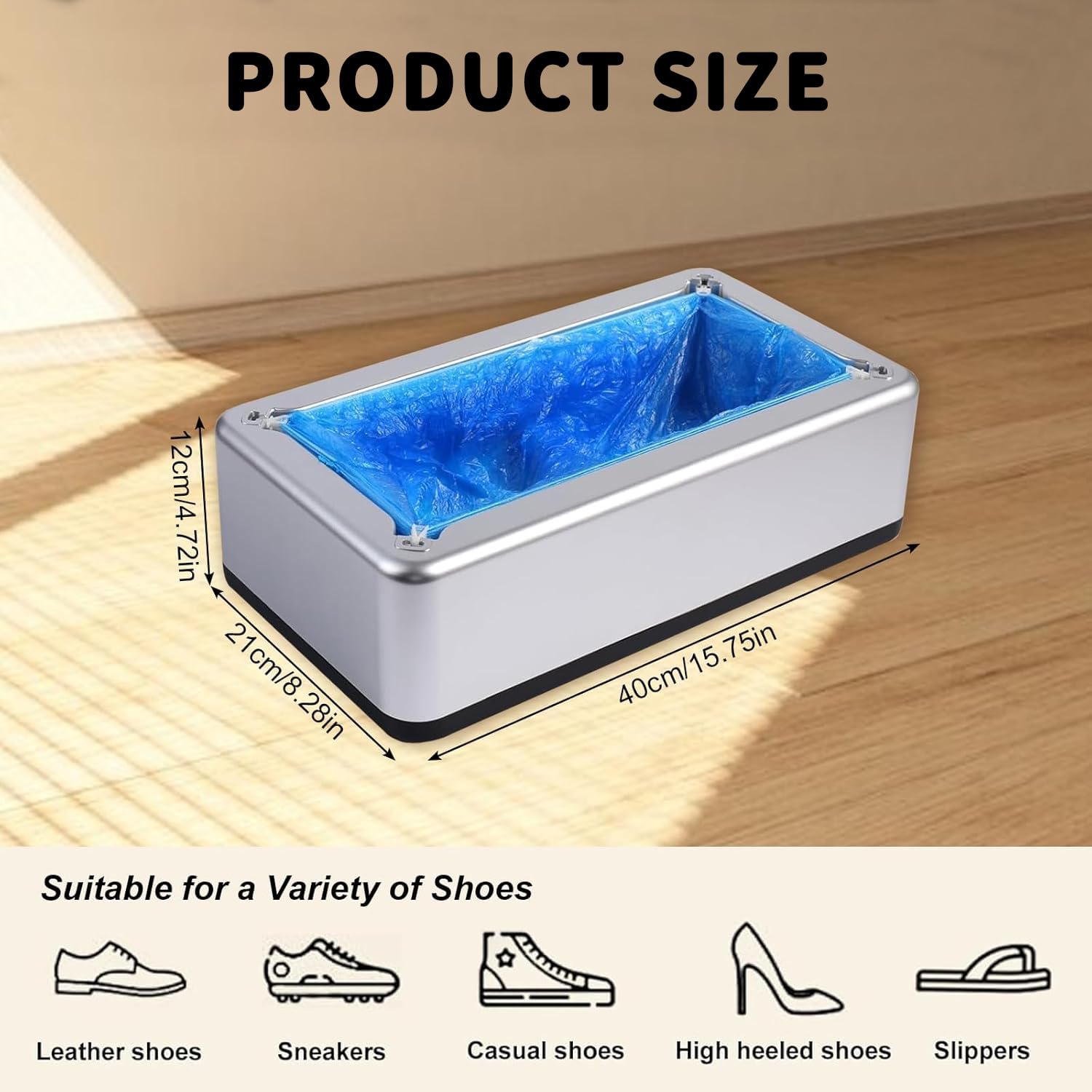 Máquina automática para cubrir zapatos con 200 piezas de cubrezapatos, desechables, portátiles, automáticas, para el hogar, oficina, fábrica, antideslizante y resistente al agua