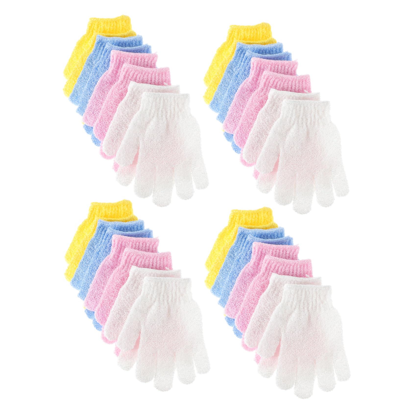 Beaupretty 16 Paia Guanti Esfolianti da Bagno in Nylon Doppia Faccia Guanto Scrub Corpo Delicato e Confortevole per Donna e Uomo Guanti da Doccia Riutilizzabili e Lavabili in Lavatrice per