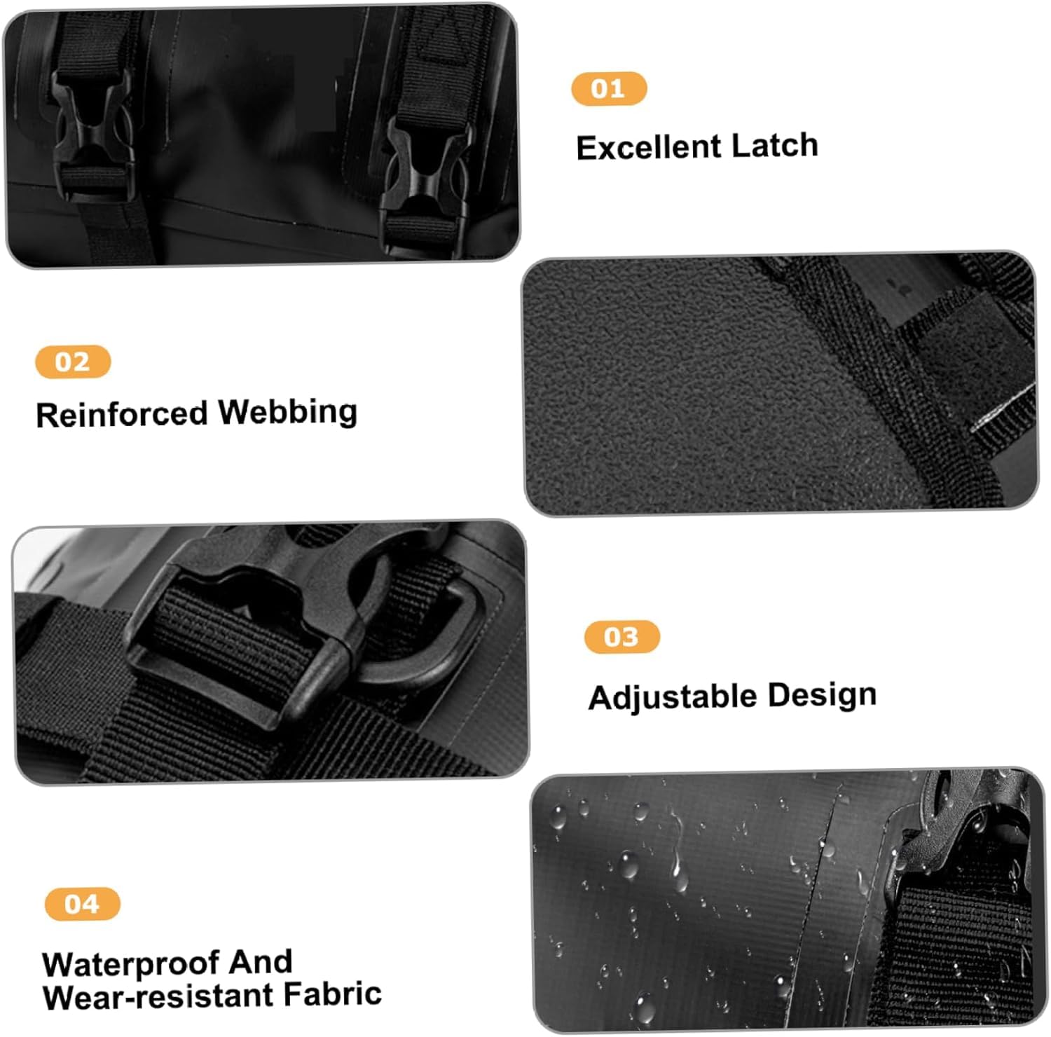 Motorrad-Sturzbügel Tasche für Piaggio Vespa GTS 300 GTS300 2019-2024, Sturzbügel Seitentaschen Tasche wasserdicht Satteltasche mit Schultergurt Seitentasche,Black/A